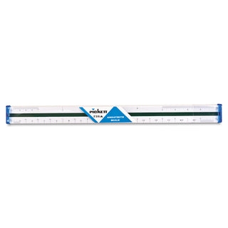 Triangular Scale, Plastic, 12" Long, Architectural, Color-Coded - 