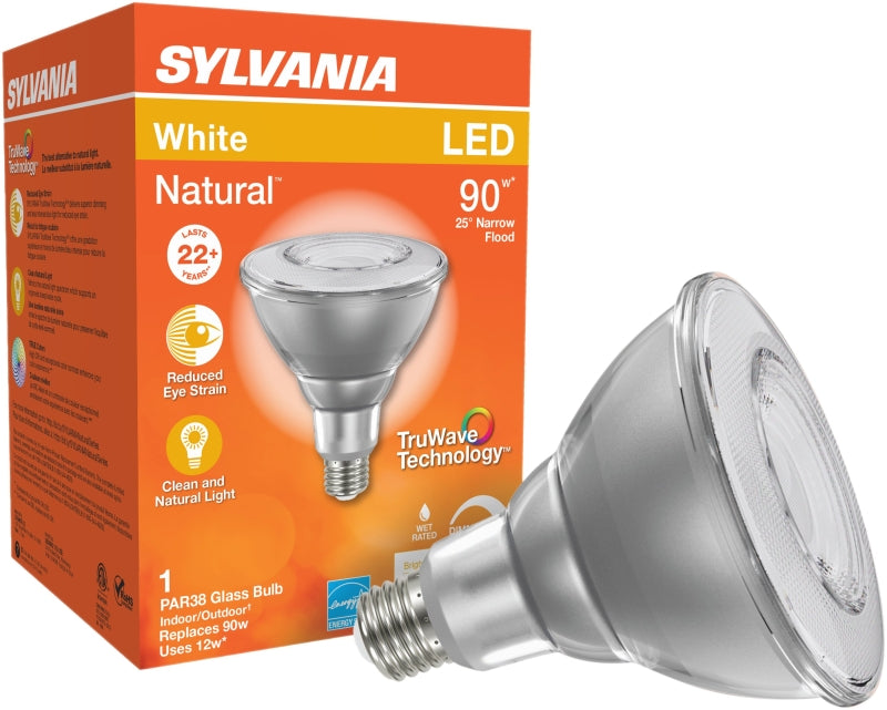 sylvania-natural-series-40899-led-bulb-par38-lamp-e26-medium-lamp-base-dimmable-clear-cool-white-3000-k-color-temp