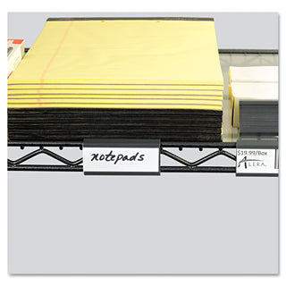 Wire Shelving Shelf Tag, Side Load, 3" Long, Gray, 10/Pack - 