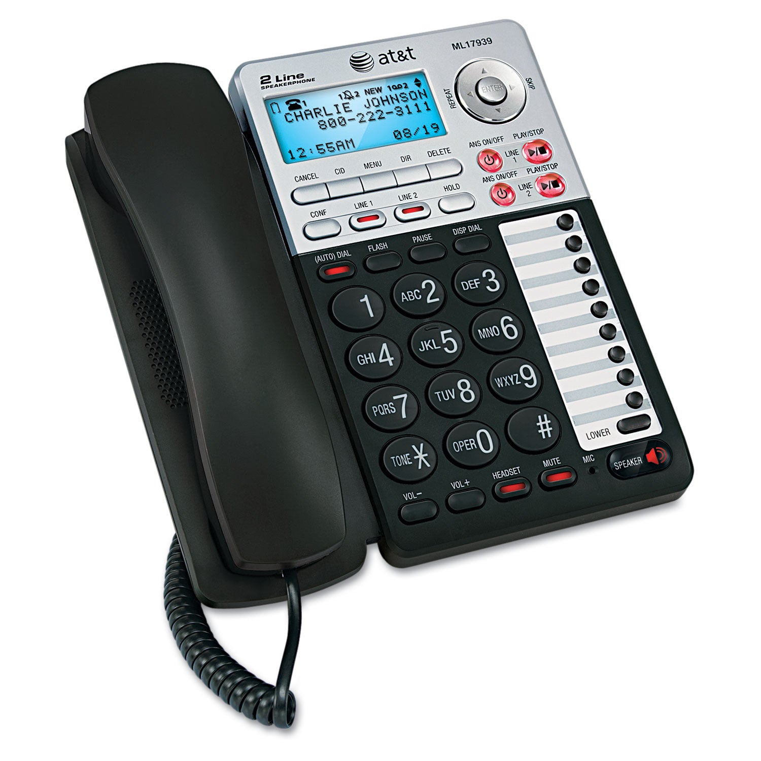 ML17939 Two-Line Speakerphone with Caller ID and Digital Answering System - 