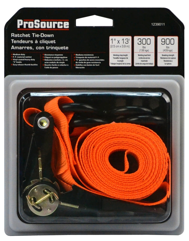 prosource-fh64070-tie-down-1-in-w-13-ft-l-metal-polyester-orange-300-lb-s-hook-end-fitting-steel-end-fitting