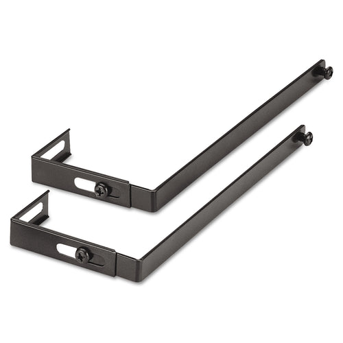 Adjustable Cubicle Hangers, Black, 2/Set - 