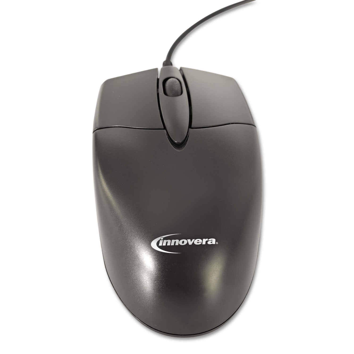 Mid-Size Optical Mouse, USB 2.0, Left/Right Hand Use, Black - 