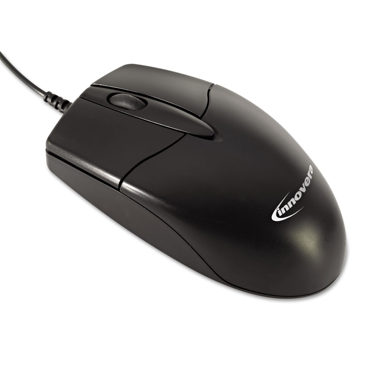 Mid-Size Optical Mouse, USB 2.0, Left/Right Hand Use, Black - 