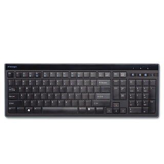 Slim Type Standard Keyboard, 104 Keys, Black - 