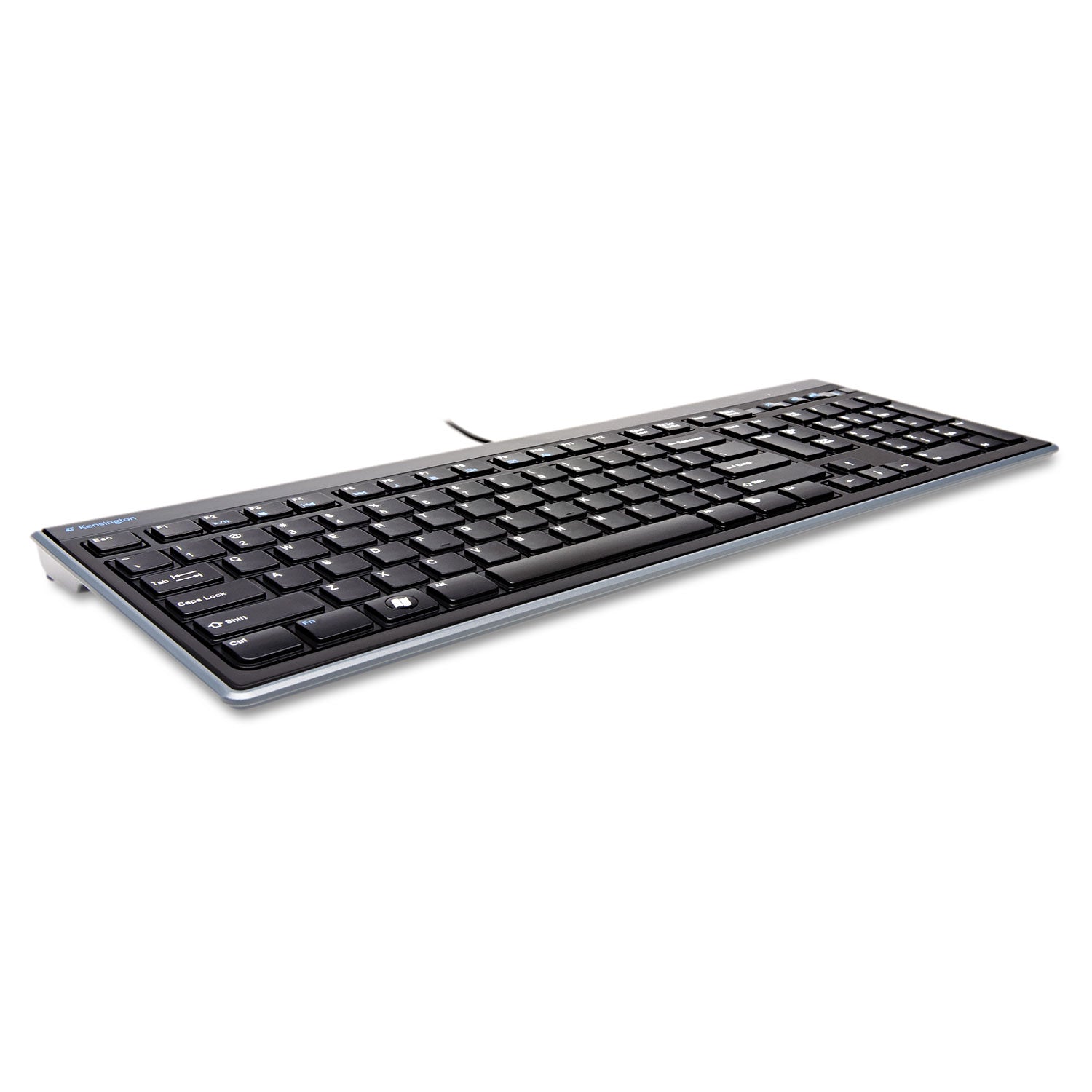 Slim Type Standard Keyboard, 104 Keys, Black - 