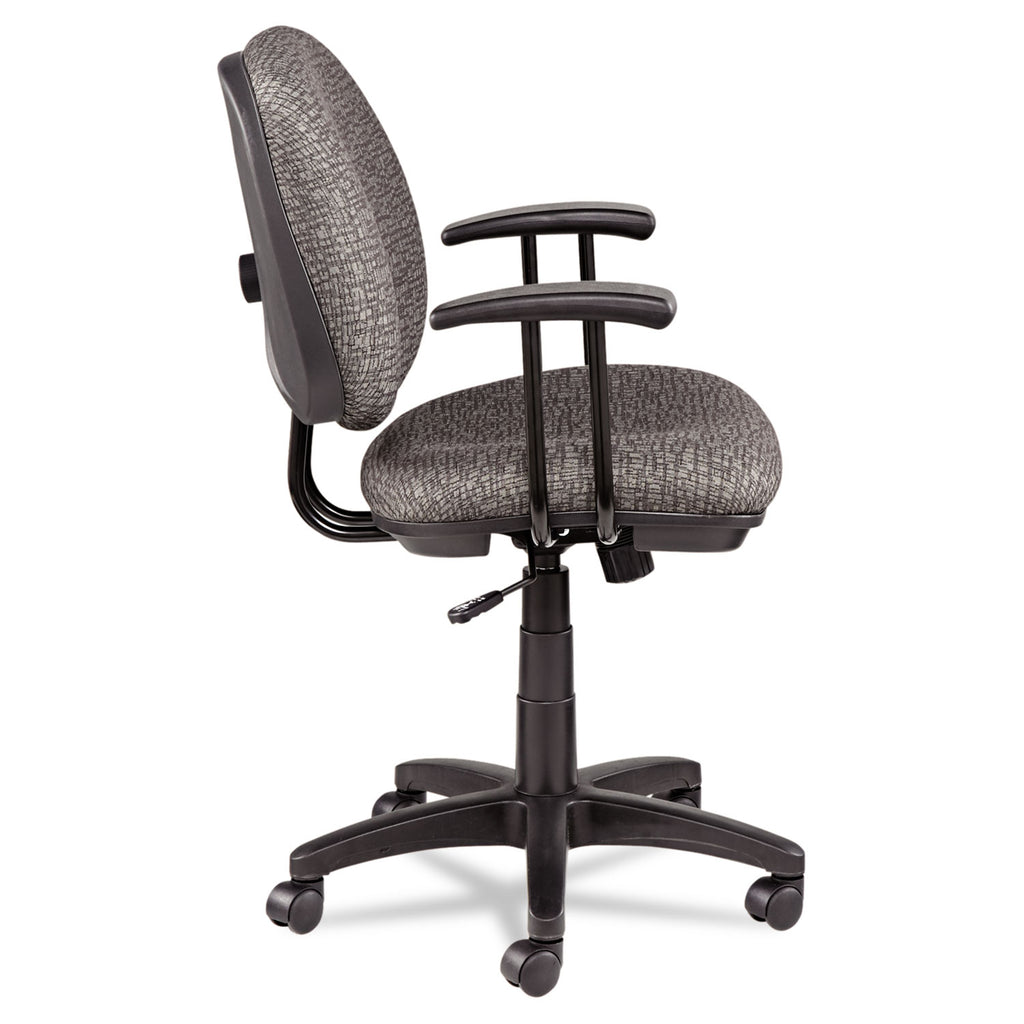Alera Interval Series Swivel/Tilt Task Chair, Supports 275 lb, 18.11" to 23.22" Seat, Graphite Gray Seat/Back, Black Base - 