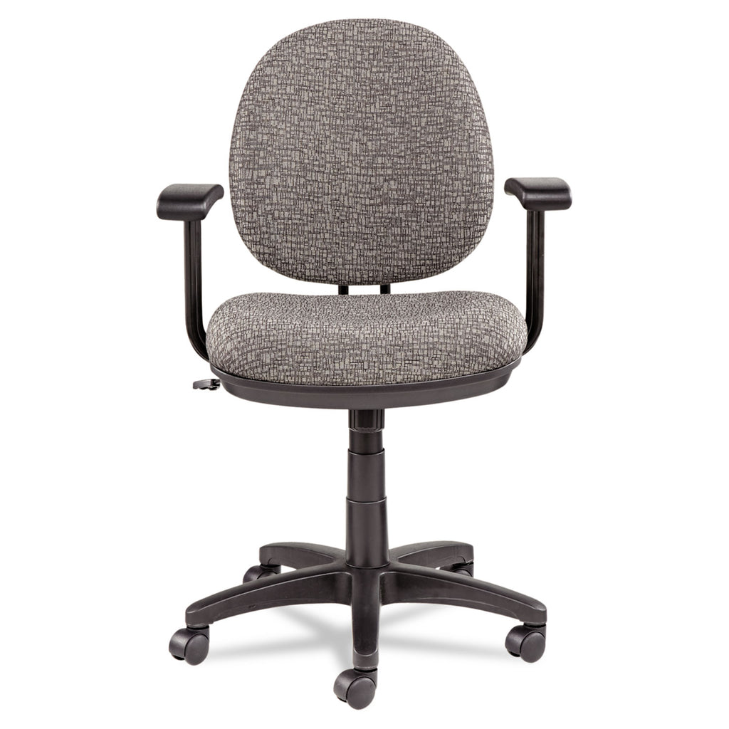 Alera Interval Series Swivel/Tilt Task Chair, Supports 275 lb, 18.11" to 23.22" Seat, Graphite Gray Seat/Back, Black Base - 
