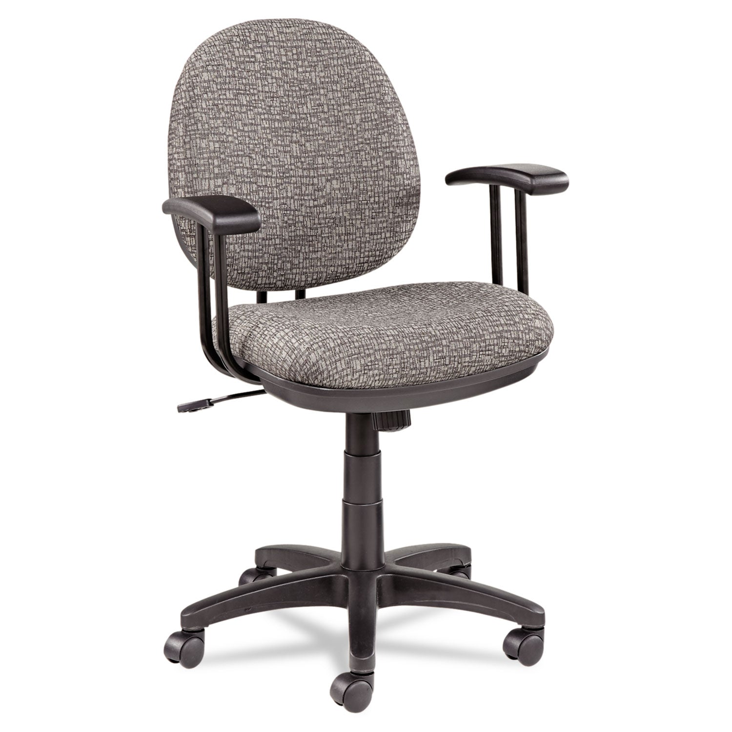 Alera Interval Series Swivel/Tilt Task Chair, Supports 275 lb, 18.11" to 23.22" Seat, Graphite Gray Seat/Back, Black Base - 