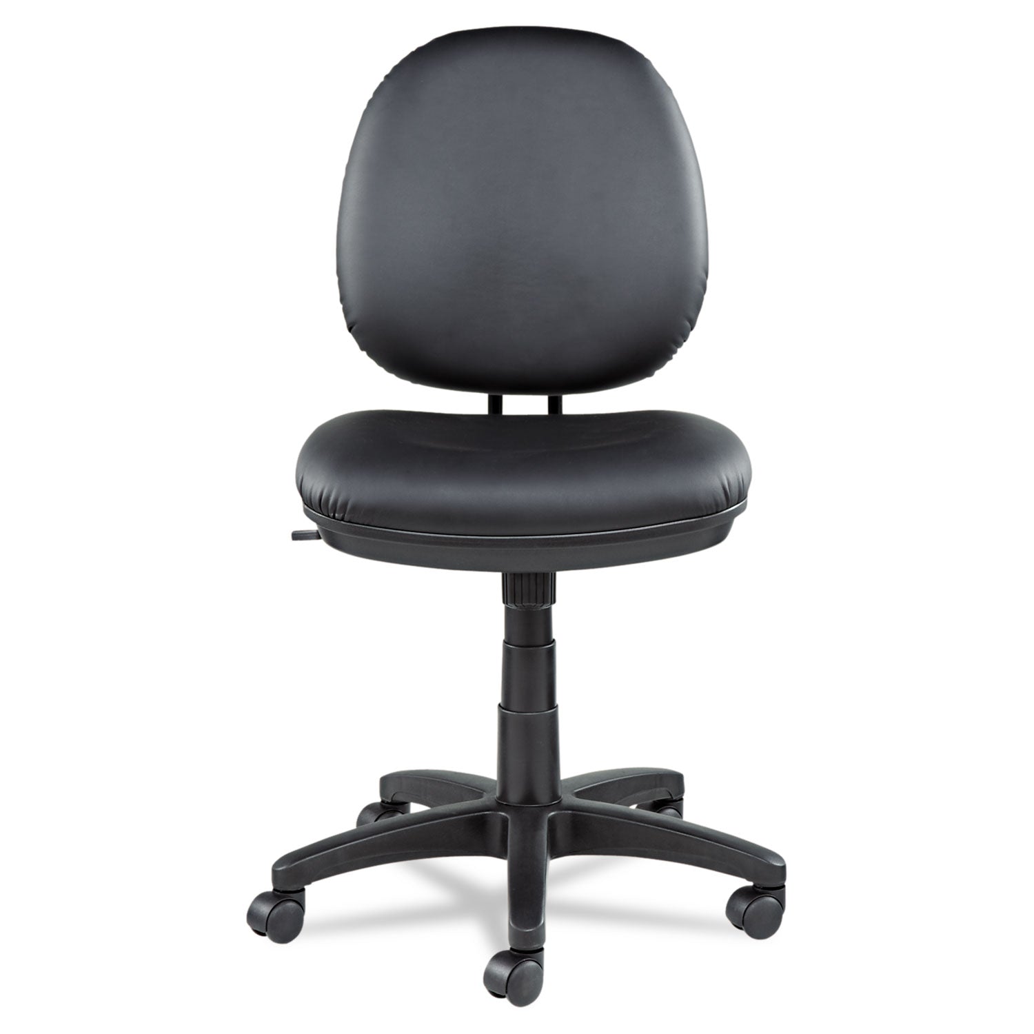 Alera Interval Series Swivel/Tilt Task Chair, Bonded Leather Seat/Back, Up to 275 lb, 18.11" to 23.22" Seat Height, Black - 