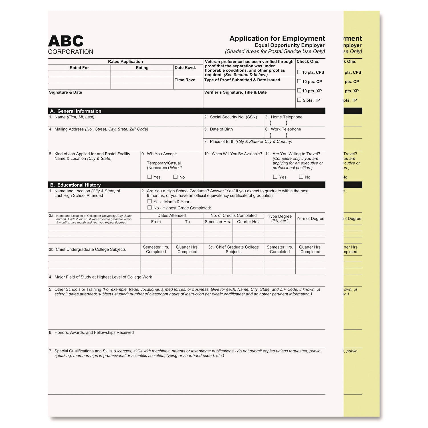 Digital Carbonless Paper, 2-Part, 8.5 x 11, White/Canary, 1,250/Carton