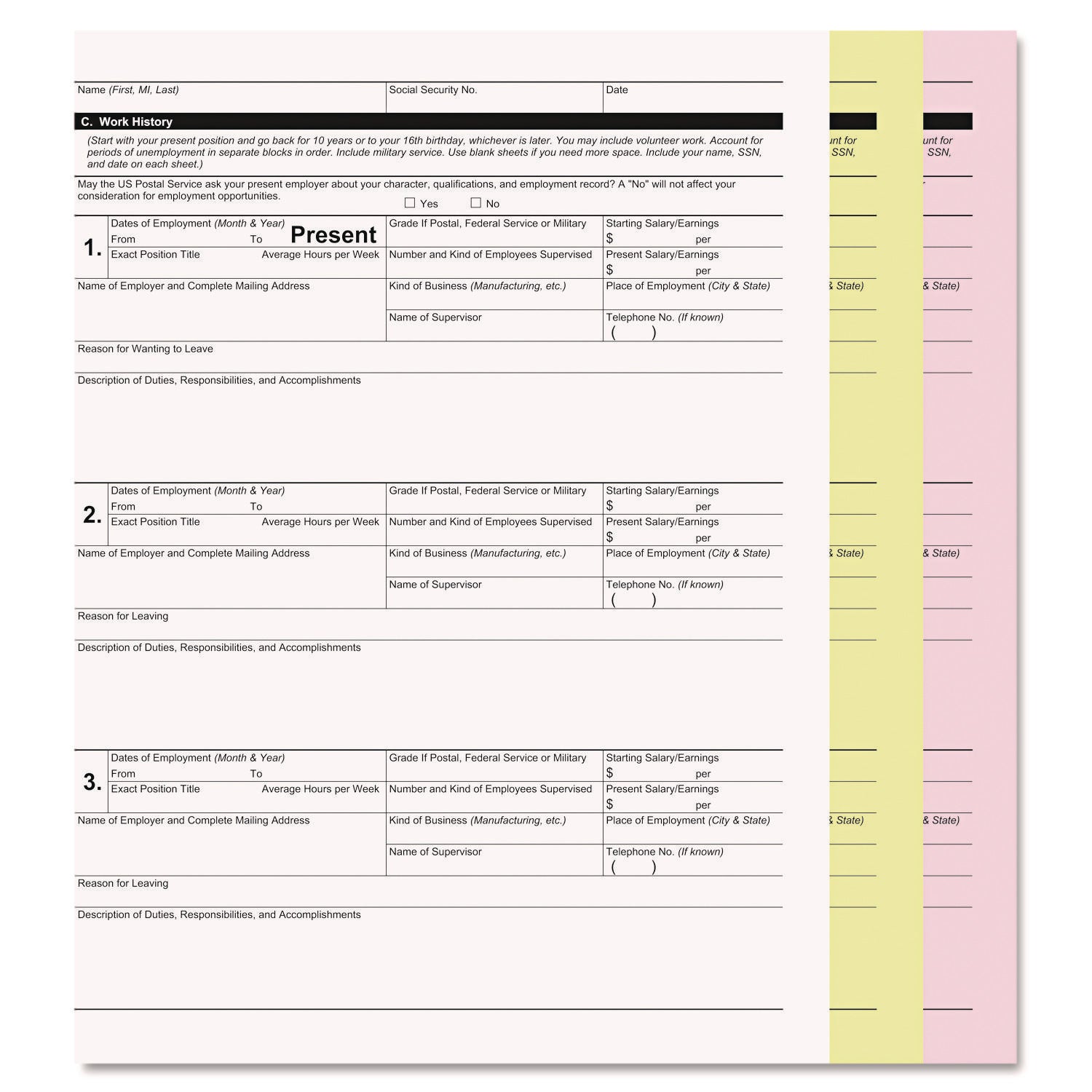 Digital Carbonless Paper, 3-Part, 8.5 x 11, White/Canary/Pink, 835/Carton