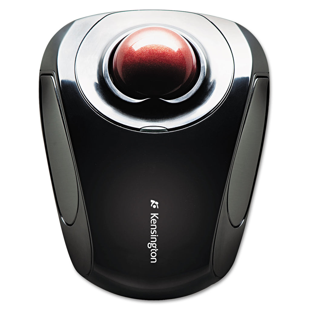 Orbit Wireless Mobile Trackball, 2.4 GHz Frequency/30 ft Wireless Range, Left/Right Hand Use, Black/Red - 
