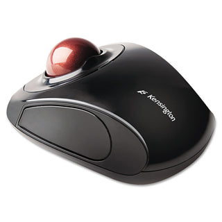 Orbit Wireless Mobile Trackball, 2.4 GHz Frequency/30 ft Wireless Range, Left/Right Hand Use, Black/Red - 