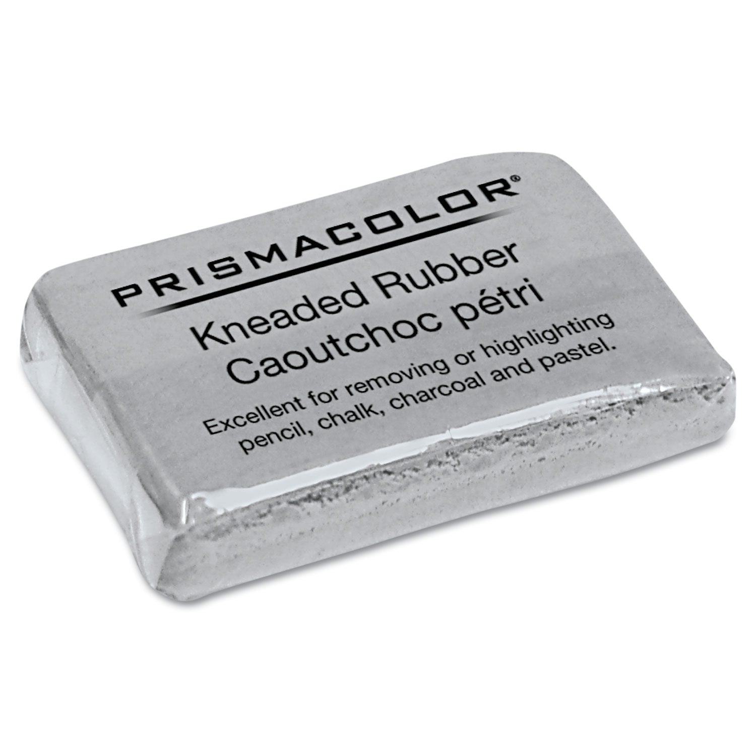 Design Kneaded Rubber Art Eraser, For Pencil Marks, Rectangular Block, Large, Gray - 