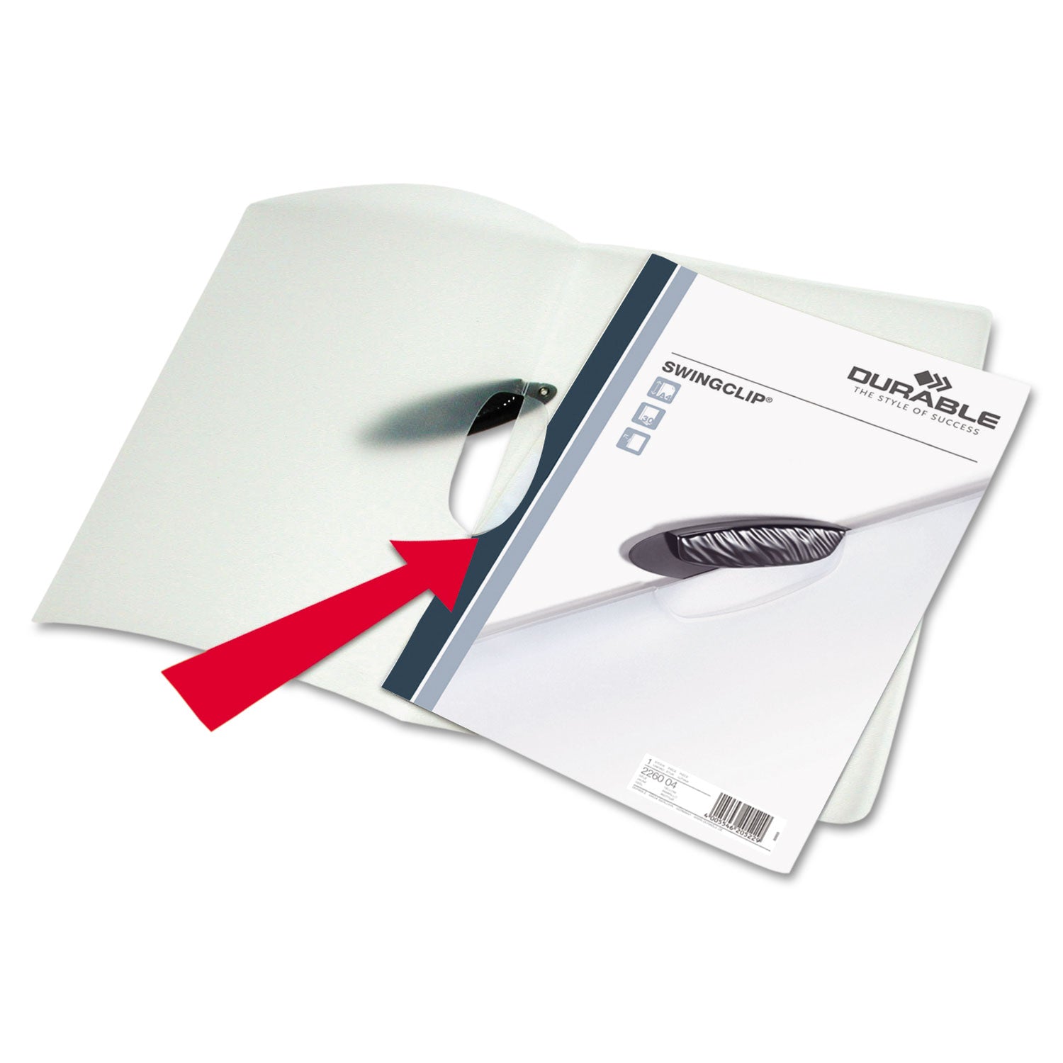 Swingclip Clear Report Cover, Swing Clip, 8.5 x 11, Clear/Clear, 5/Pack - 