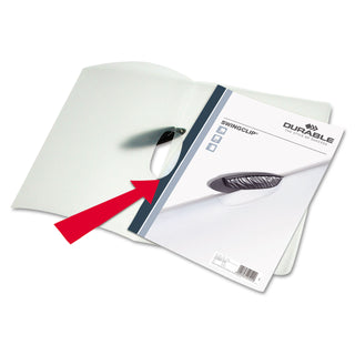 Swingclip Clear Report Cover, Swing Clip, 8.5 x 11, Clear/Clear, 5/Pack - 