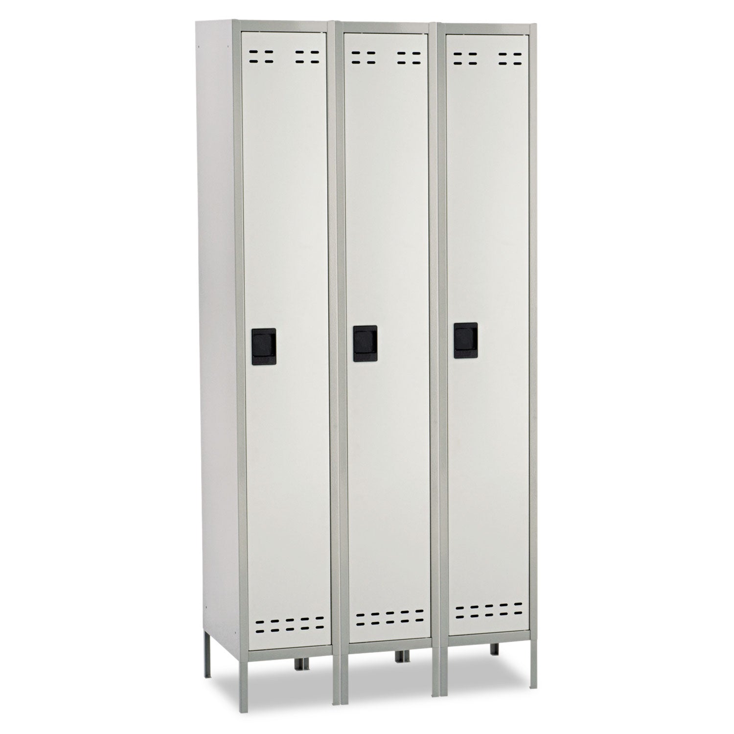 Single-Tier, Three-Column Locker, 36w x 18d x 78h, Two-Tone Gray - 