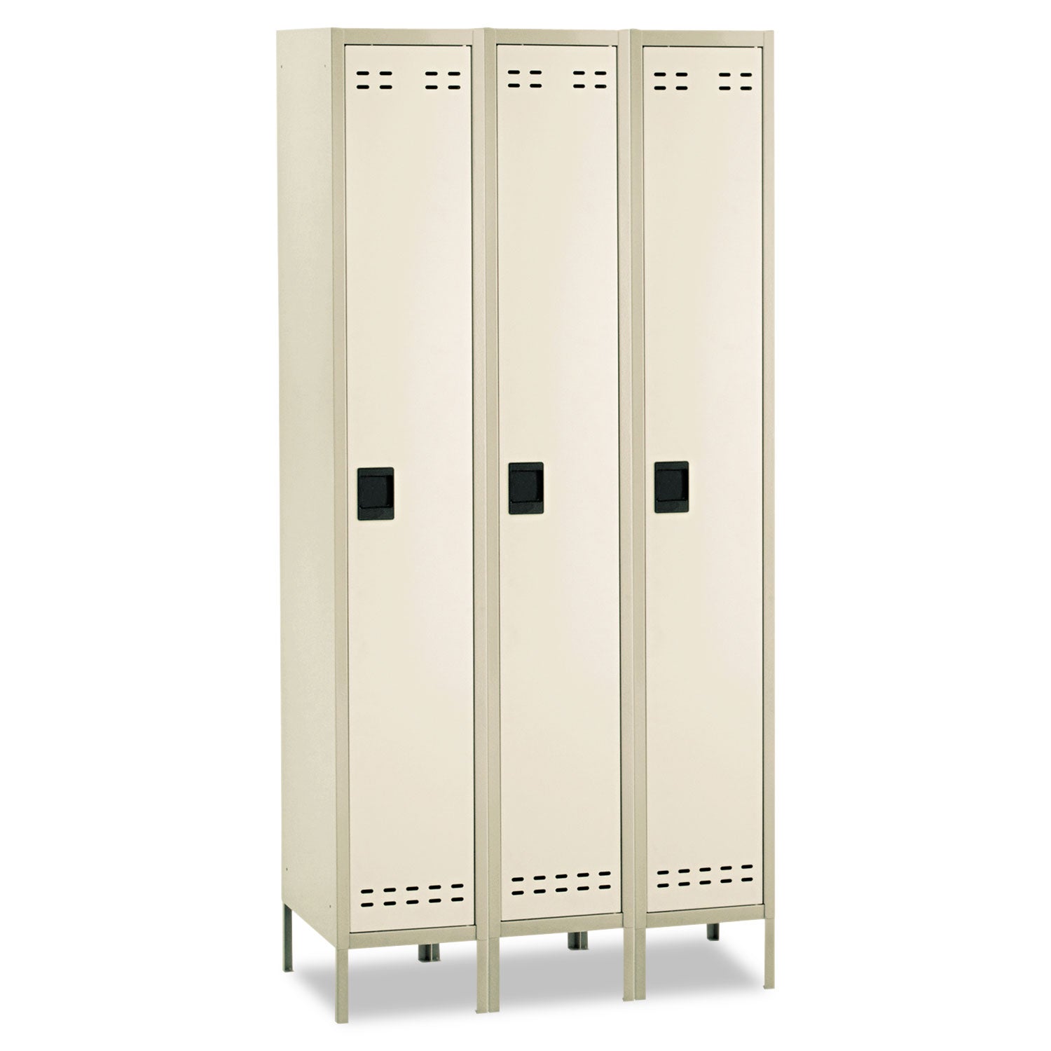 Single-Tier, Three-Column Locker, 36w x 18d x 78h, Two-Tone Tan - 