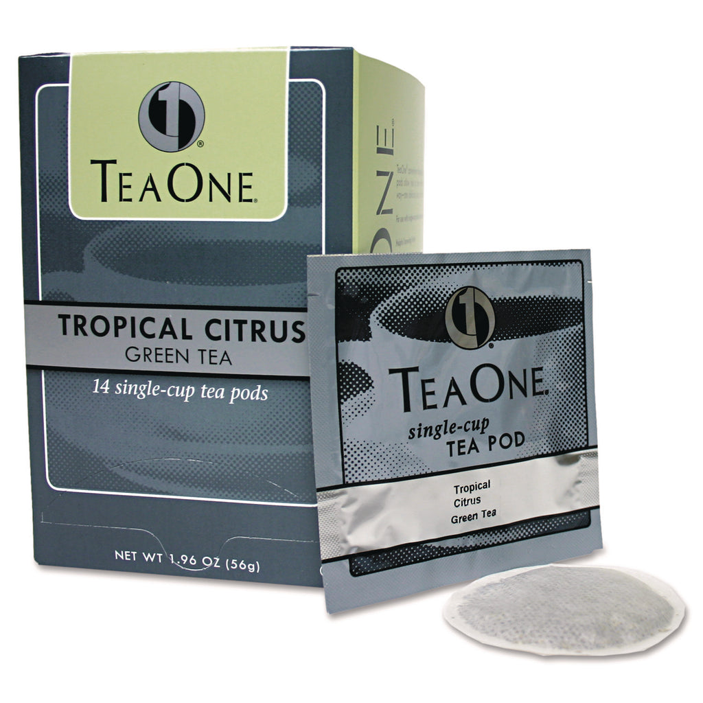 Tea Pods, Tropical Citrus Green, 14/Box