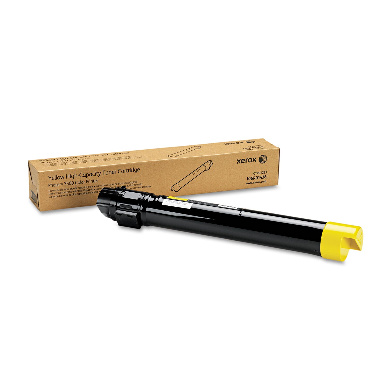 106R01438 High-Yield Toner, 17,800 Page-Yield, Yellow - 