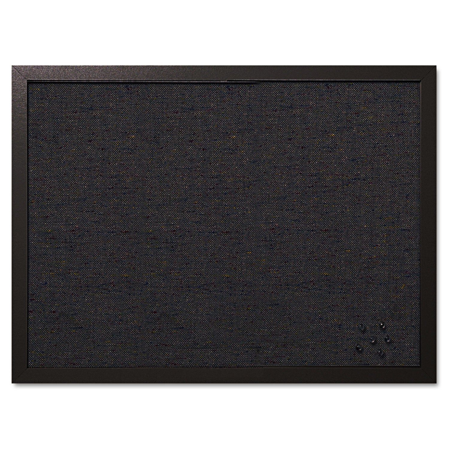Designer Fabric Bulletin Board, 24 x 18, Black Surface, Black MDF Wood Frame - 