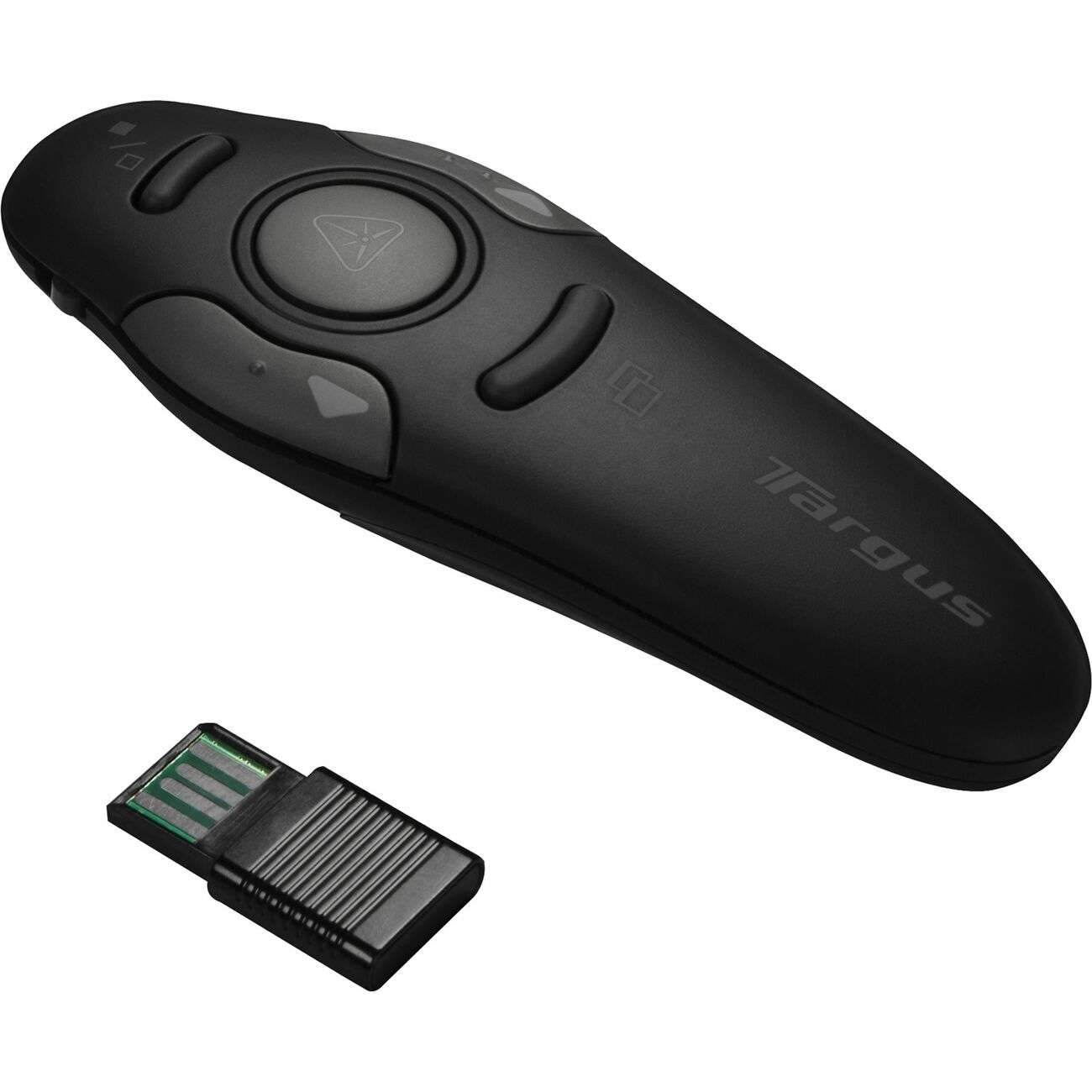 Wireless USB Presenter with Laser Pointer, Class 2, 50 ft Range, Black