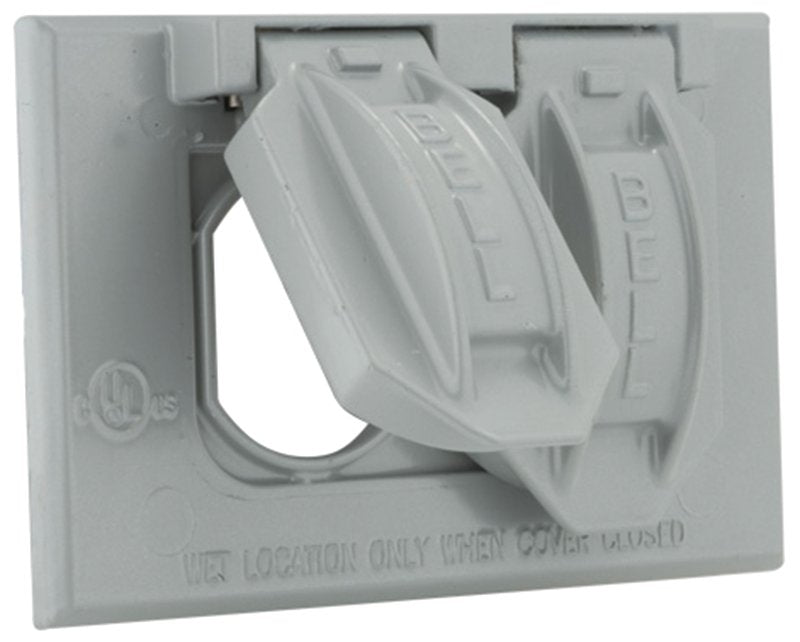 hubbell-5180-5-cover-flip-snap-2-13-16-in-l-4-9-16-in-w-1-gang-metal-gray-6-cd-powder-coated