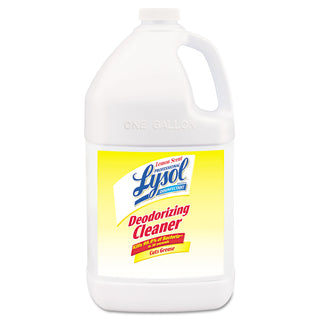 Disinfectant Deodorizing Cleaner Concentrate, 1 gal Bottle, Lemon, 4/Carton - 