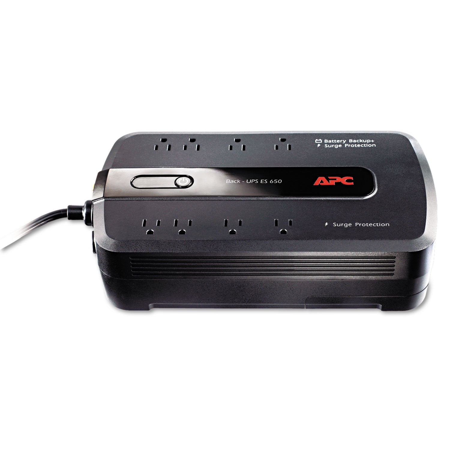 BE650G1 Back-UPS ES 650 Battery Backup System, 8 Outlets, 650 VA, 340 J - 