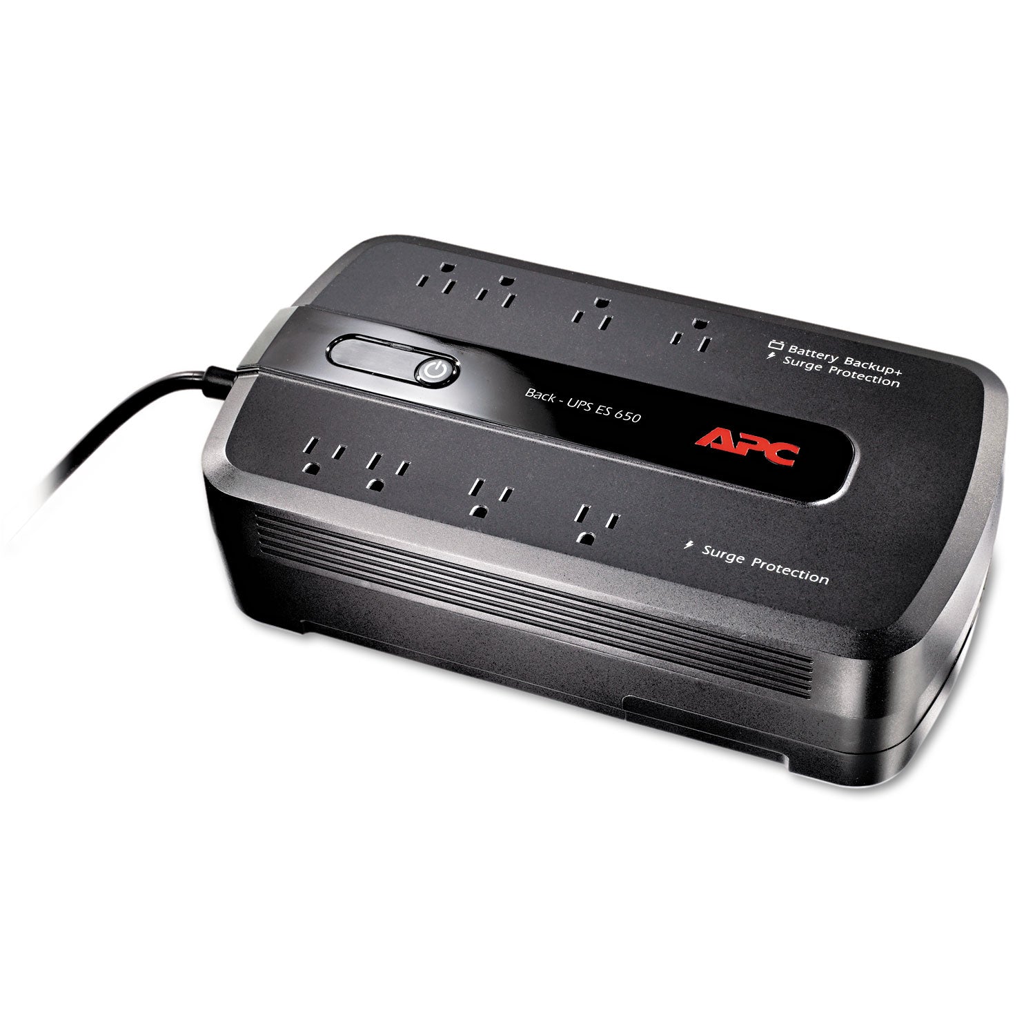 BE650G1 Back-UPS ES 650 Battery Backup System, 8 Outlets, 650 VA, 340 J - 