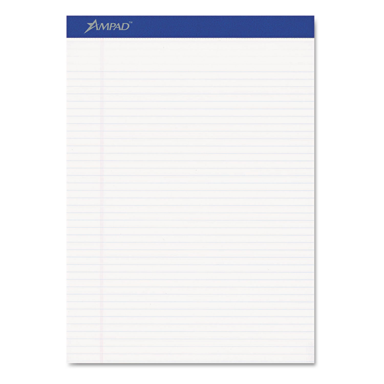 Perforated Writing Pads, Narrow Rule, 50 White 8.5 x 11.75 Sheets, Dozen - 
