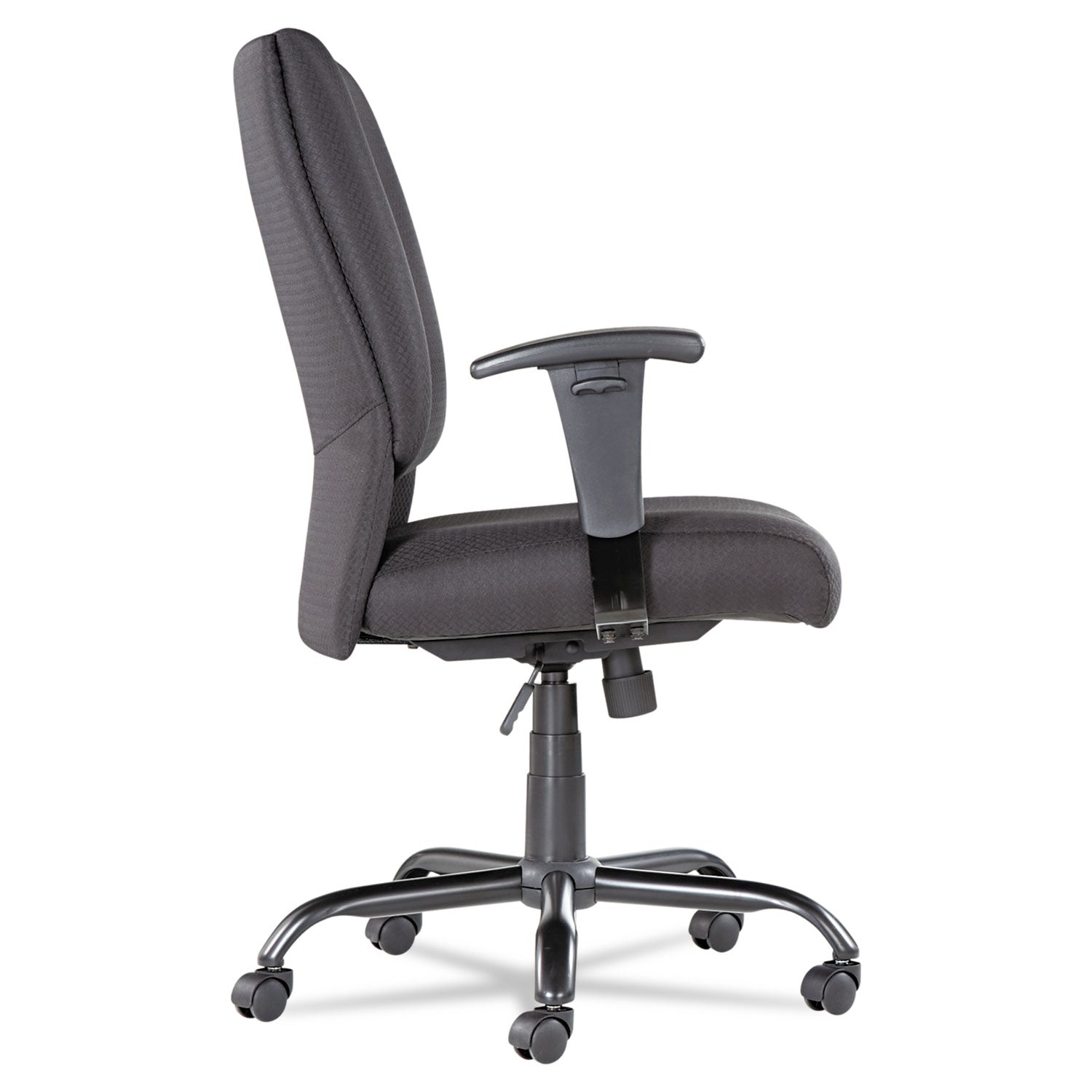 Big/Tall Swivel/Tilt Mid-Back Chair, Supports Up to 450 lb, 19.29" to 23.22" Seat Height, Black - 