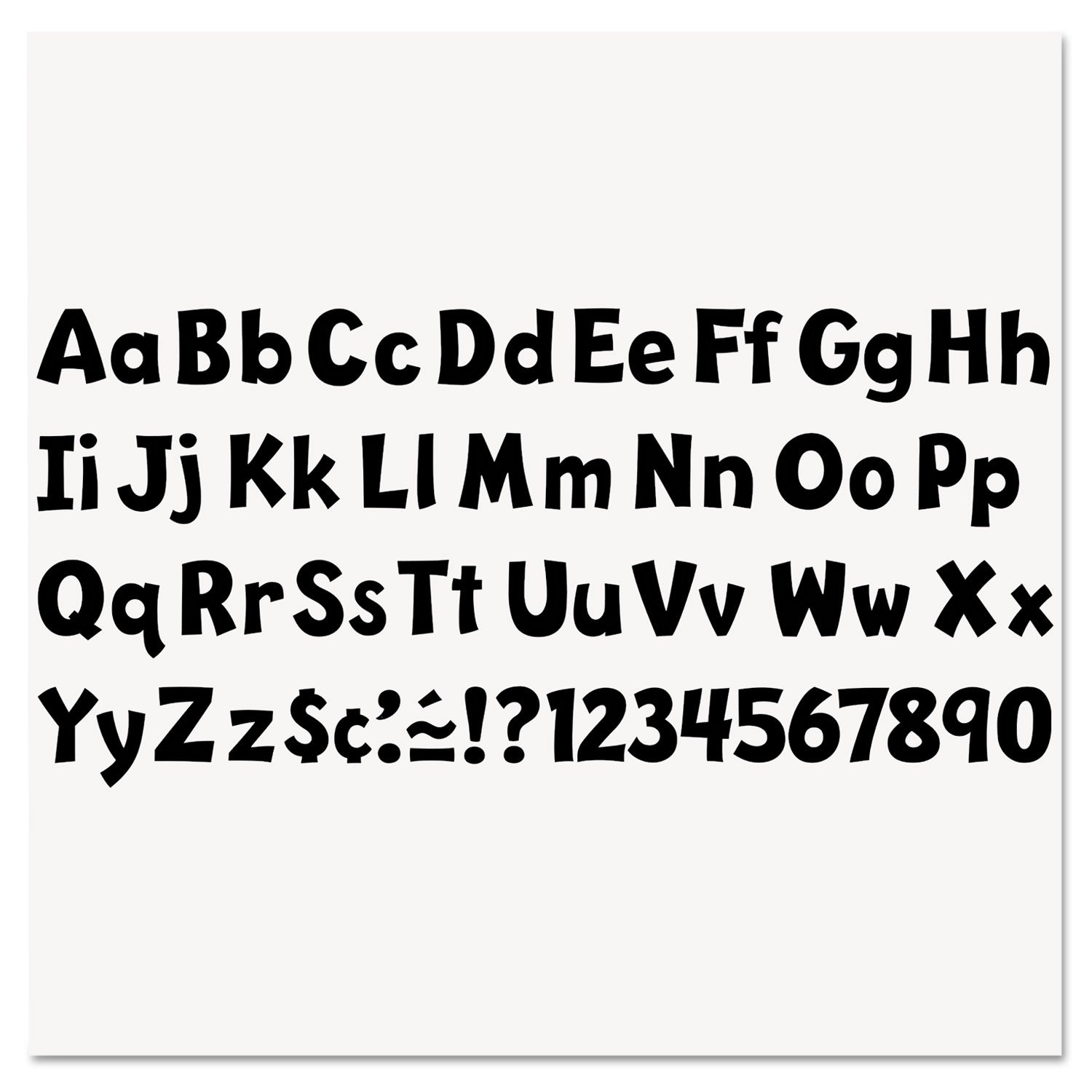 Ready Letters Playful Combo Set, Black, 4"h, 216/Set - 