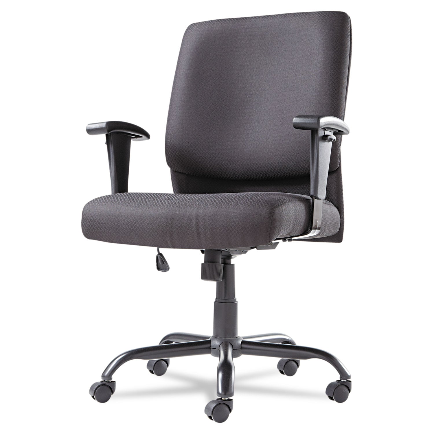 Big/Tall Swivel/Tilt Mid-Back Chair, Supports Up to 450 lb, 19.29" to 23.22" Seat Height, Black - 