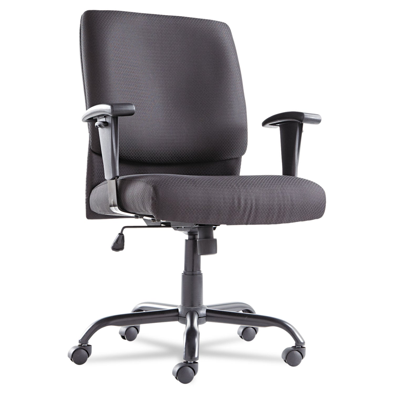 Big/Tall Swivel/Tilt Mid-Back Chair, Supports Up to 450 lb, 19.29" to 23.22" Seat Height, Black - 