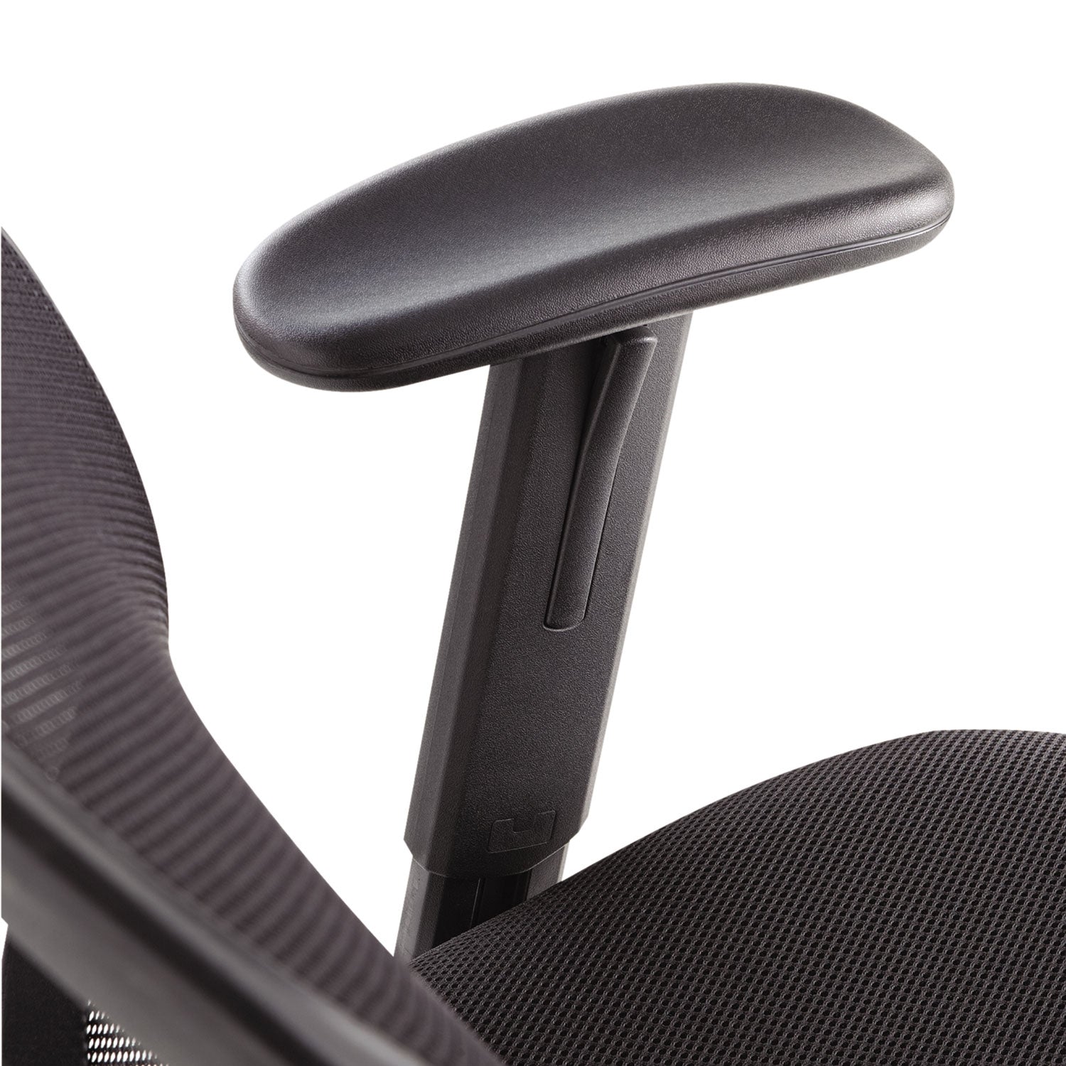 Swivel/Tilt Mesh Task Chair with Adjustable Arms, Supports Up to 250 lb, 17.72" to 22.24" Seat Height, Black - 