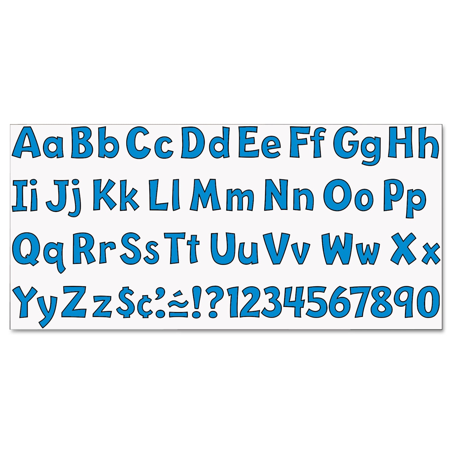 Ready Letters Playful Combo Set, Blue, 4"h, 216/Set - 