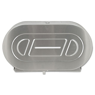 Toilet Tissue 2 Roll Dispenser, Jumbo, 20.81 x 5.31 x 11.38, Satin-Finish Stainless Steel