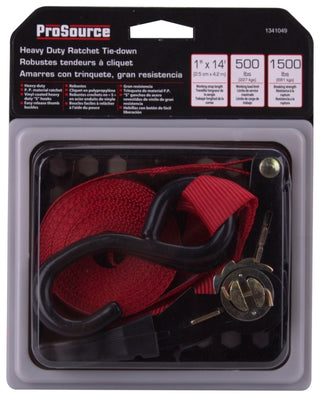 prosource-fh64056-tie-down-1-in-w-14-ft-l-metal-polyester-red-500-lb-s-hook-end-fitting-steel-end-fitting