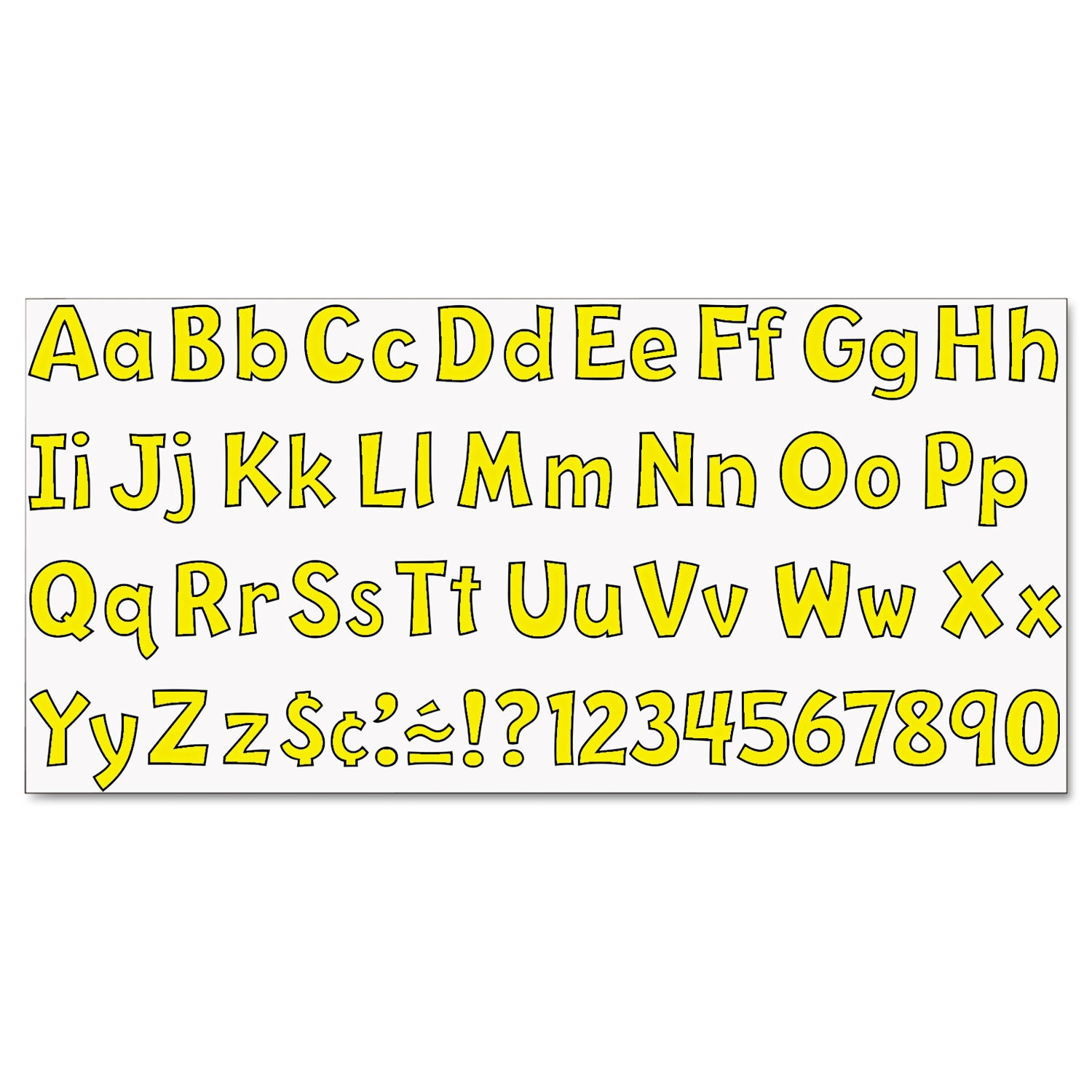 Ready Letters Playful Combo Set, Yellow, 4"h, 216/Set - 