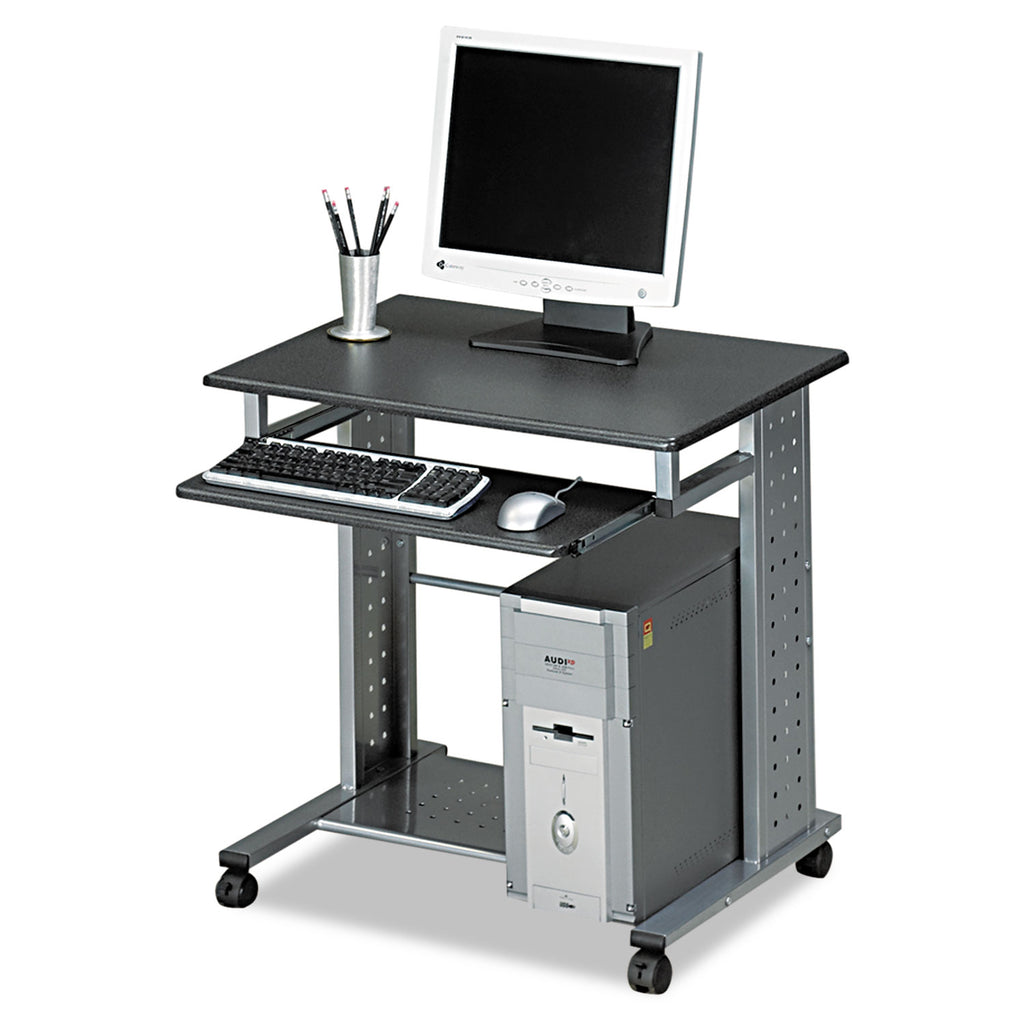 Empire Mobile PC Cart, 29.75" x 23.5" x 29.75", Anthracite/Silver - 