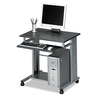Empire Mobile PC Cart, 29.75" x 23.5" x 29.75", Anthracite/Silver - 