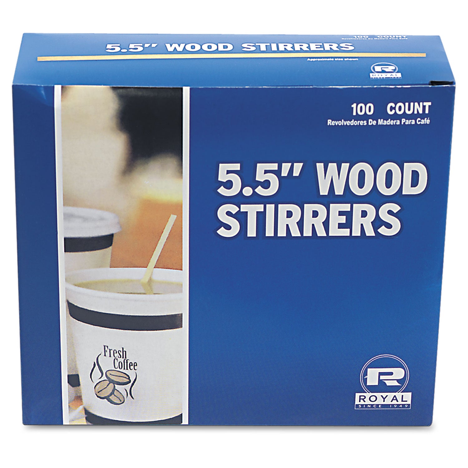 Wood Coffee Stirrers, 5.5", 10,000/Carton - 