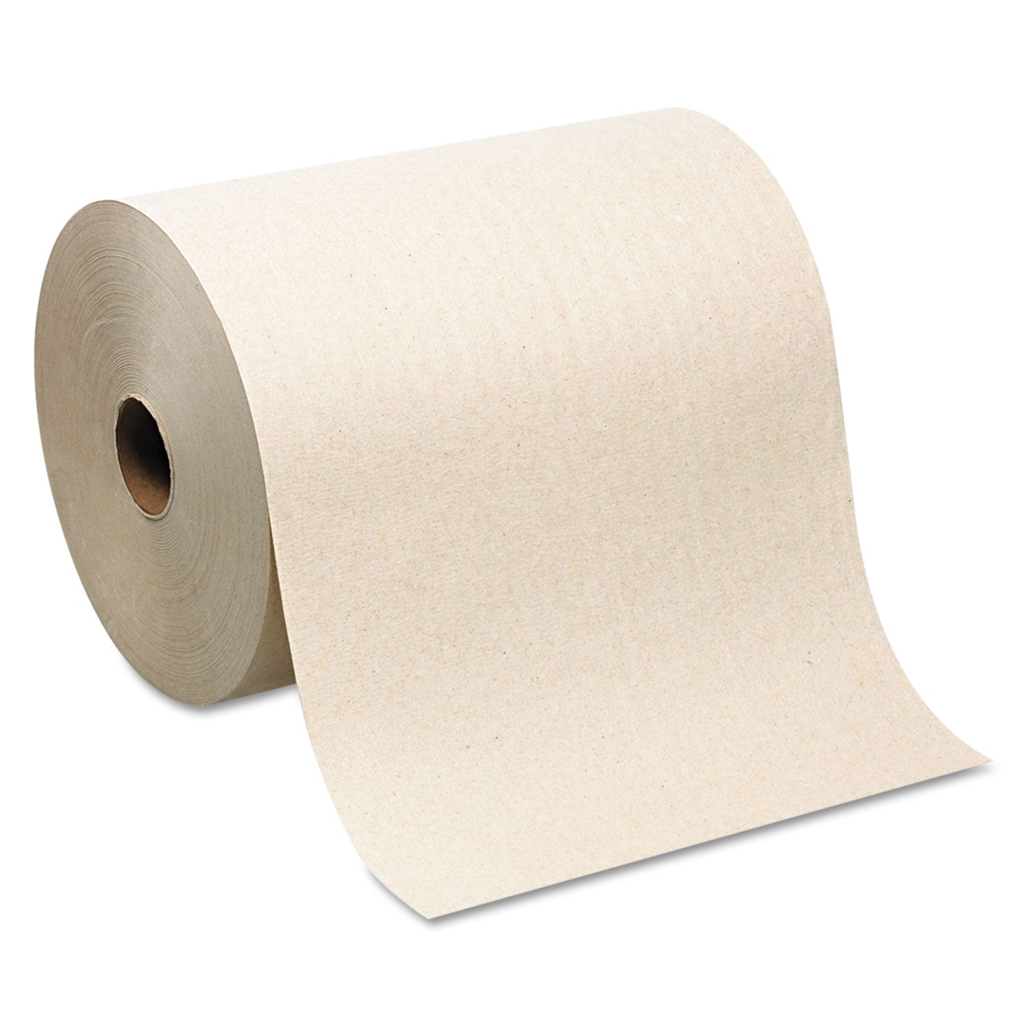 Hardwound Roll Paper Towel, Nonperforated, 1-Ply, 7.87" x 1,000 ft, Brown, 6 Rolls/Carton - 