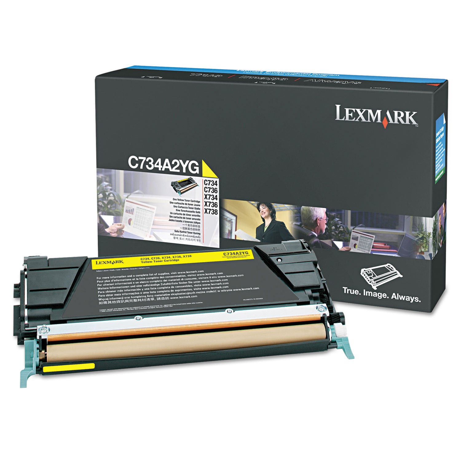 C734A2YG Toner, 6,000 Page-Yield, Yellow - 