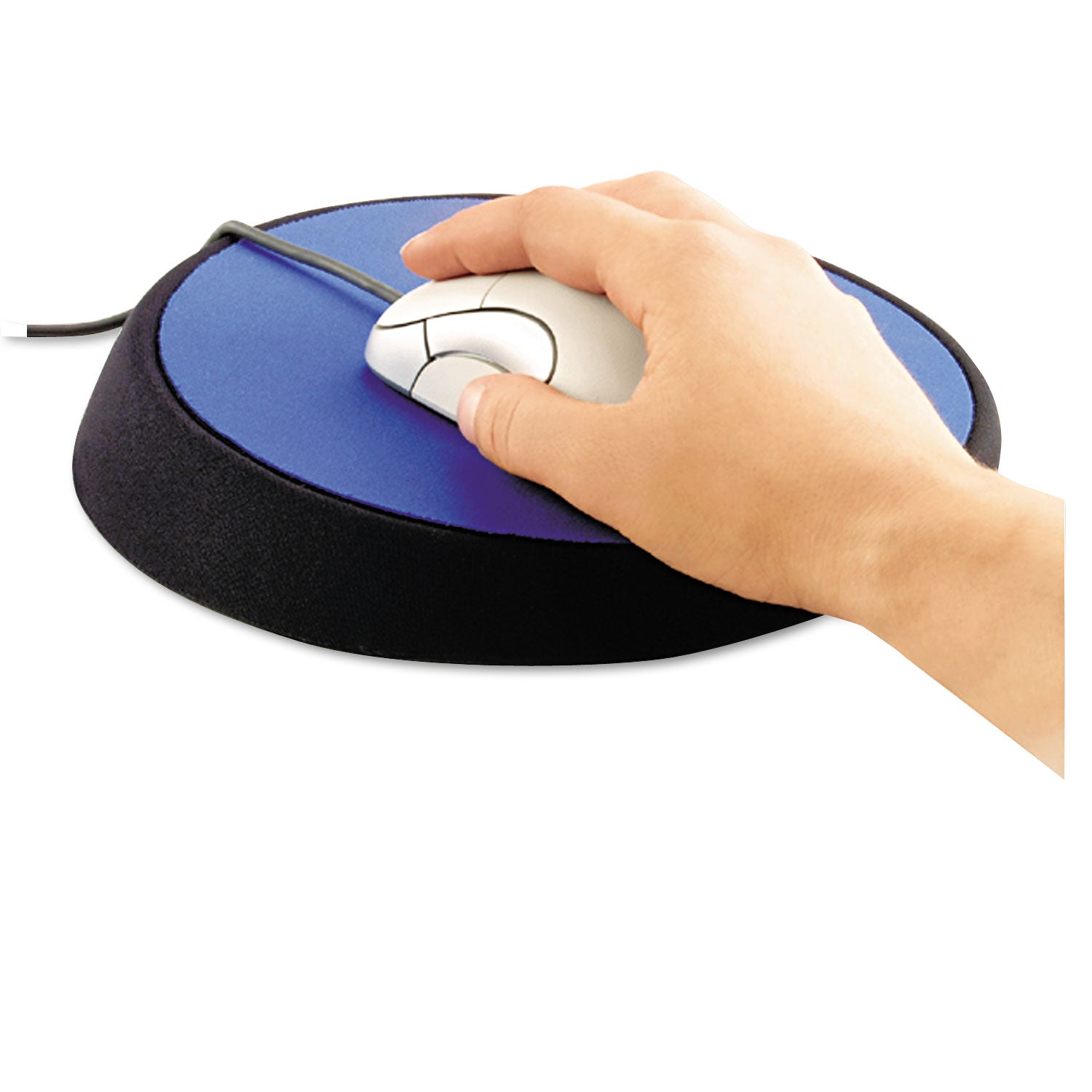 Wrist Aid Ergonomic Circular Mouse Pad, 9" dia., Cobalt - 