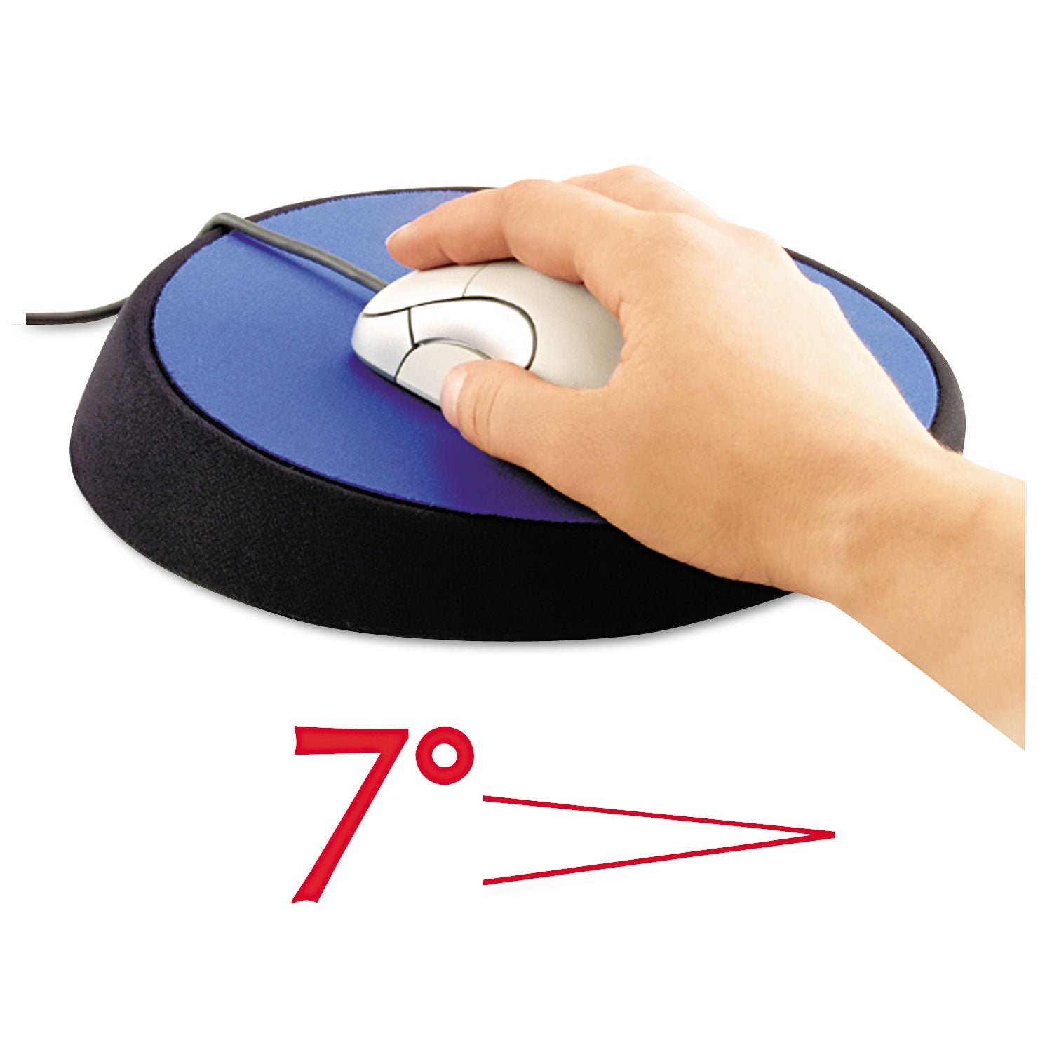 Wrist Aid Ergonomic Circular Mouse Pad, 9" dia., Cobalt - 