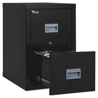 Patriot by FireKing Insulated Fire File, 1-Hour Fire Protection, 2 Legal/Letter File Drawers, Black, 17.75" x 25" x 27.75