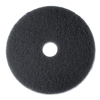 Low-Speed High Productivity Floor Pads 7300, 15" Diameter, Black, 5/Carton